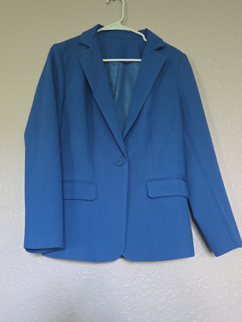 Classic Blue Single-Button Women's Blazer